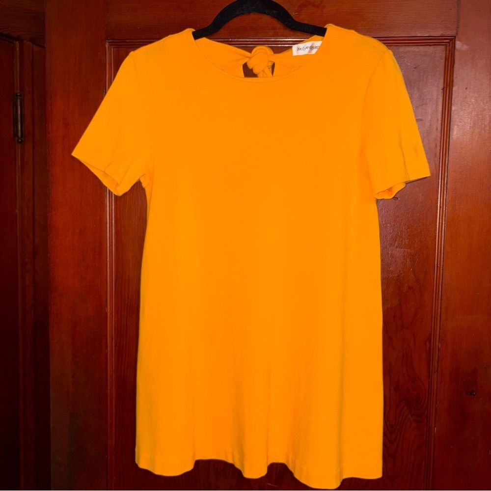 Yves Saint Laurent Vintage Marigold Yellow Knit Tunic Top Size M - Picture 4 of 10